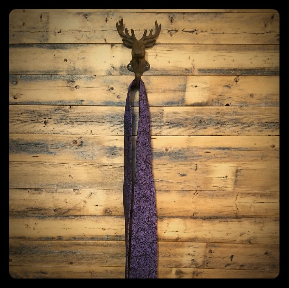 Chaps purple and black paisley tie